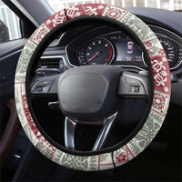 Mele Kalikimaka Hawaii Christmas Steering Wheel Cover Aloha Spirit with Hawaiian Quilt Pattern - Polynesian Pride