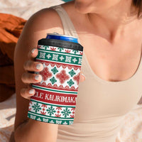 Mele Kalikimaka Hawaii Christmas 4 in 1 Can Cooler Tumbler Hawaiian Quilt Pattern Style - Polynesian Pride