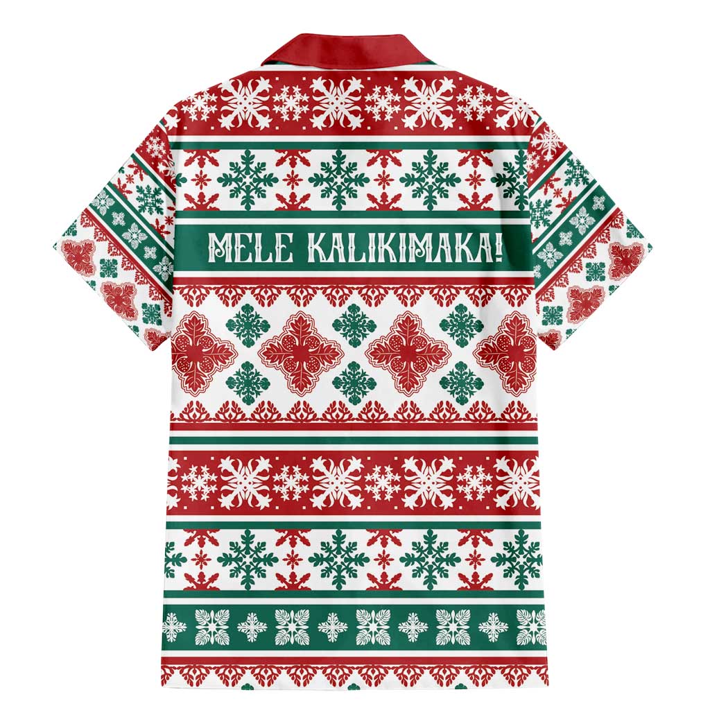 Mele Kalikimaka Hawaii Christmas Family Matching Mermaid Dress and Hawaiian Shirt Hawaiian Quilt Pattern Style - Polynesian Pride