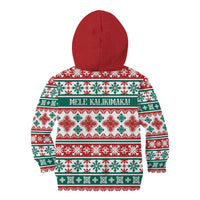 Mele Kalikimaka Hawaii Christmas Kid Hoodie Hawaiian Quilt Pattern Style - Polynesian Pride