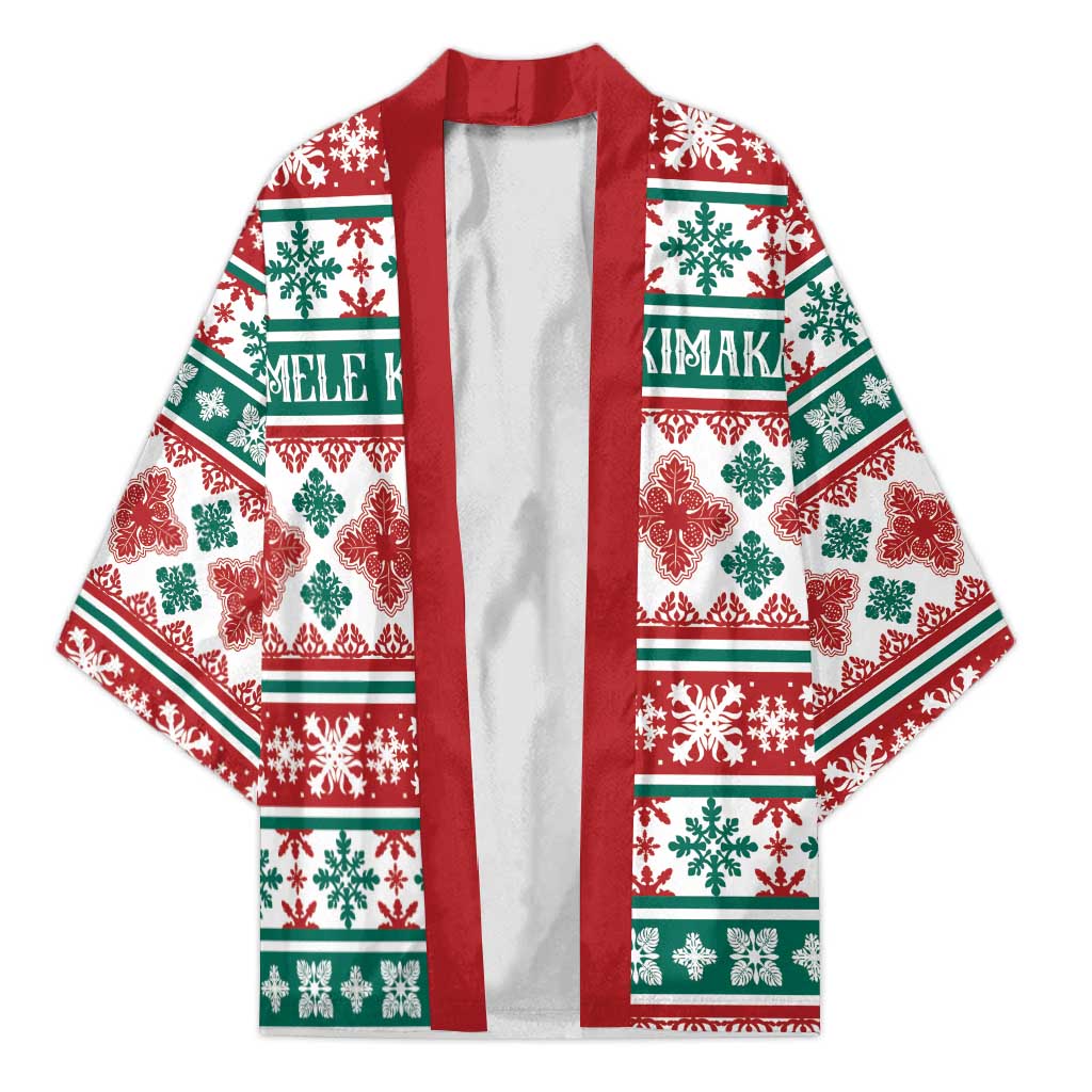 Mele Kalikimaka Hawaii Christmas Kimono Hawaiian Quilt Pattern Style - Polynesian Pride