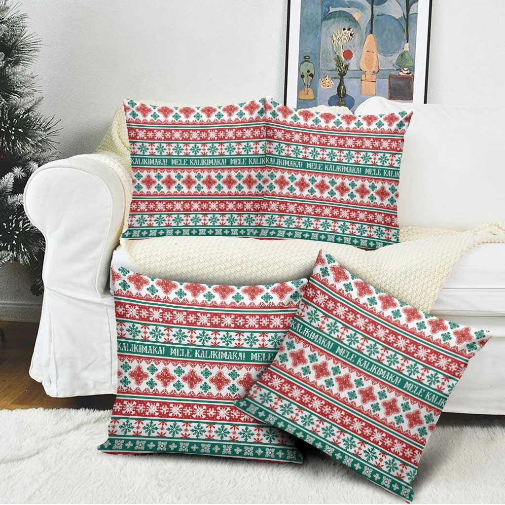 Mele Kalikimaka Hawaii Christmas Pillow Cover Hawaiian Quilt Pattern Style - Polynesian Pride