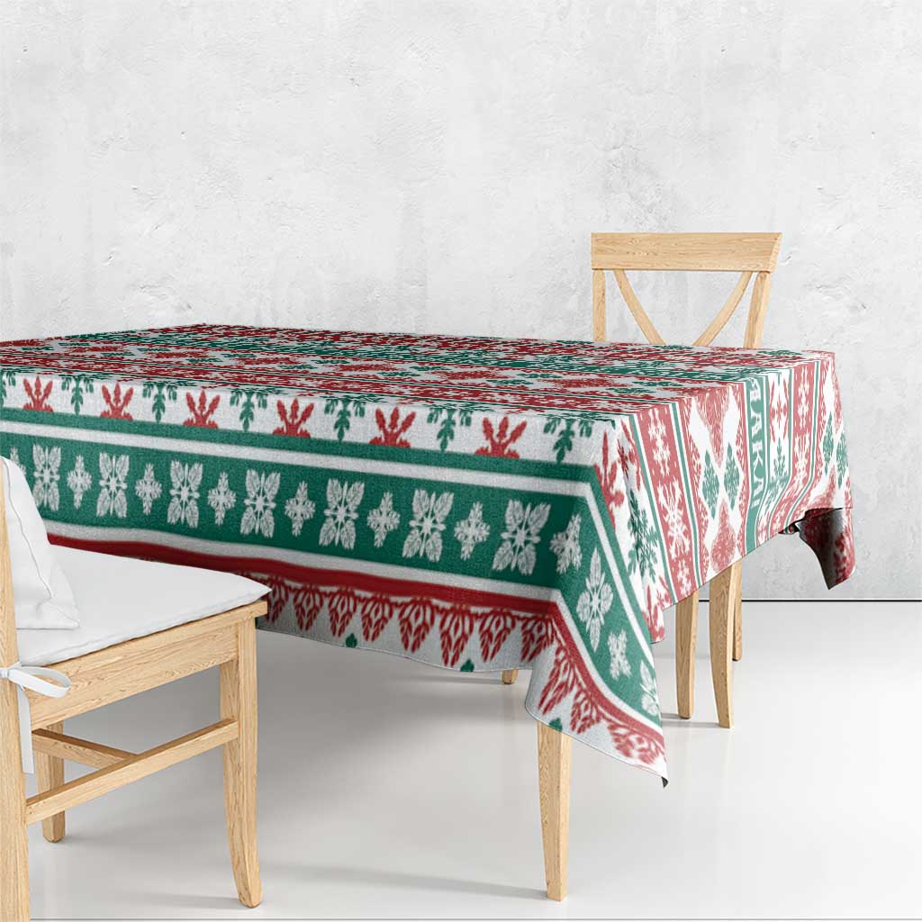 Mele Kalikimaka Hawaii Christmas Tablecloth Hawaiian Quilt Pattern Style - Polynesian Pride