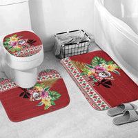 Santa Surf Mele Kalikimaka Personalized Bathroom Set Aloha Tropical Christmas Vibes - Polynesian Pride