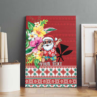 Santa Surf Mele Kalikimaka Personalized Canvas Wall Art Aloha Tropical Christmas Vibes - Polynesian Pride