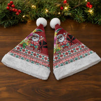Santa Surf Mele Kalikimaka Personalized Christmas Santa Hat Aloha Tropical Christmas Vibes - Polynesian Pride