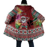 Santa Surf Mele Kalikimaka Personalized Cloak Aloha Tropical Christmas Vibes - Polynesian Pride