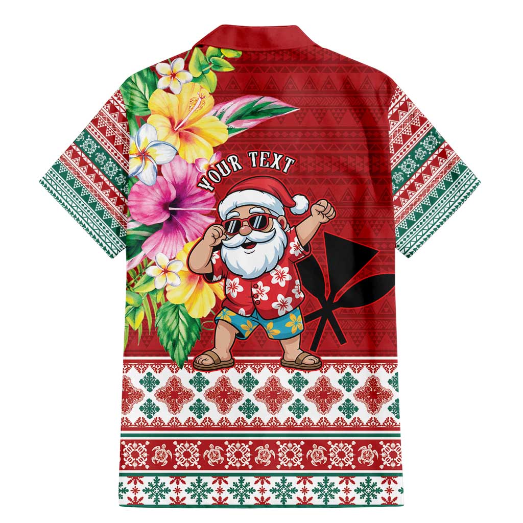 Santa Surf Mele Kalikimaka Personalized Family Matching Mermaid Dress and Hawaiian Shirt Aloha Tropical Christmas Vibes - Polynesian Pride