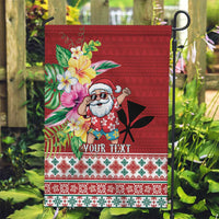 Santa Surf Mele Kalikimaka Personalized Garden Flag Aloha Tropical Christmas Vibes - Polynesian Pride