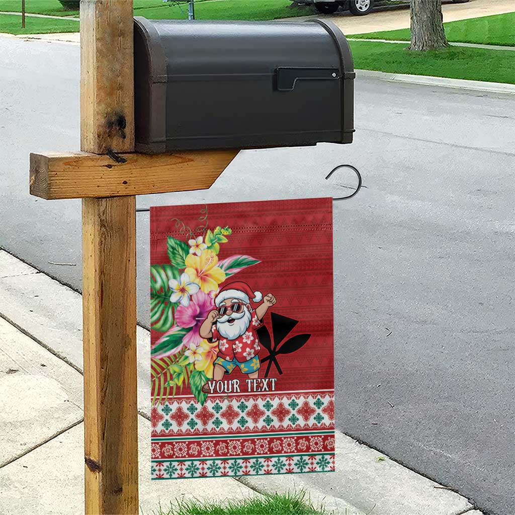 Santa Surf Mele Kalikimaka Personalized Garden Flag Aloha Tropical Christmas Vibes - Polynesian Pride