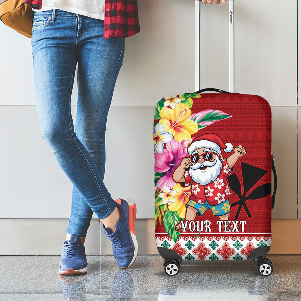 Santa Surf Mele Kalikimaka Personalized Luggage Cover Aloha Tropical Christmas Vibes - Polynesian Pride