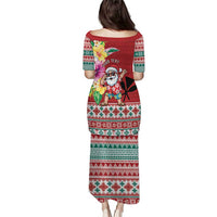 Santa Surf Mele Kalikimaka Personalized Puletasi Aloha Tropical Christmas Vibes - Polynesian Pride