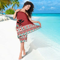 Santa Surf Mele Kalikimaka Personalized Sarong Aloha Tropical Christmas Vibes - Polynesian Pride