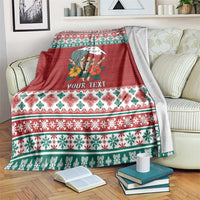 Shaka Sign Skull Mele Kalikimaka Personalized Blanket Hawaiian Quilt Pattern - Polynesian Pride