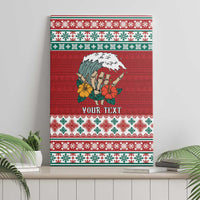 Shaka Sign Skull Mele Kalikimaka Personalized Canvas Wall Art Hawaiian Quilt Pattern - Polynesian Pride