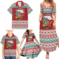 Shaka Sign Skull Mele Kalikimaka Personalized Family Matching Summer Maxi Dress and Hawaiian Shirt Hawaiian Quilt Pattern - Polynesian Pride