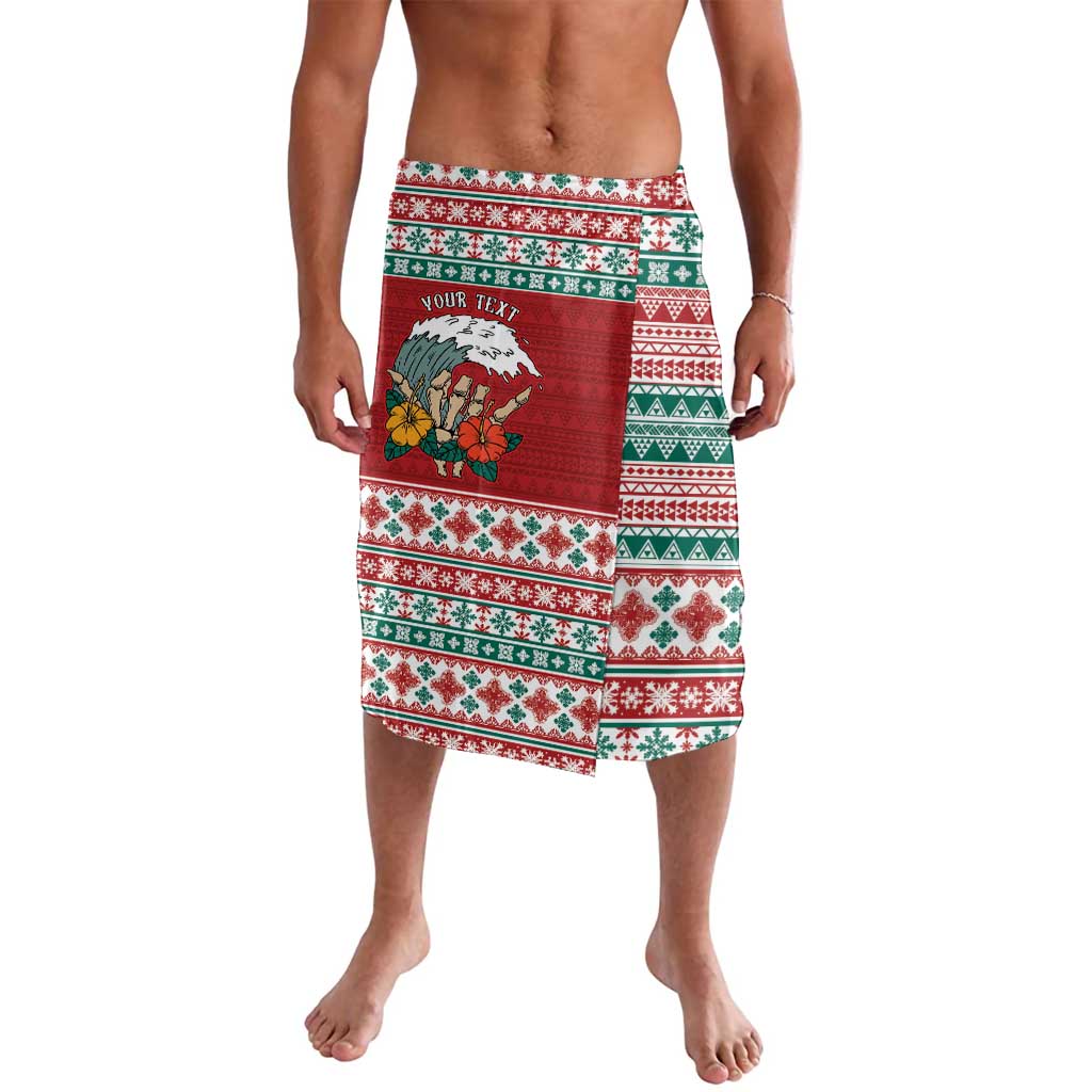 Shaka Sign Skull Mele Kalikimaka Personalized Lavalava Hawaiian Quilt Pattern - Polynesian Pride