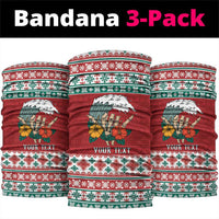 Shaka Sign Skull Mele Kalikimaka Personalized Neck Gaiter Hawaiian Quilt Pattern - Polynesian Pride