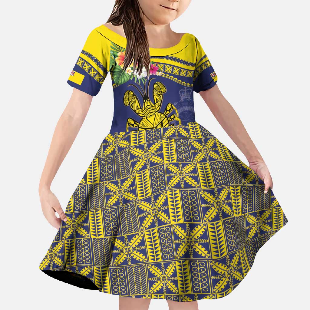 Niue Coconut Crab Family Matching Mermaid Dress and Hawaiian Shirt Rock of Polynesia