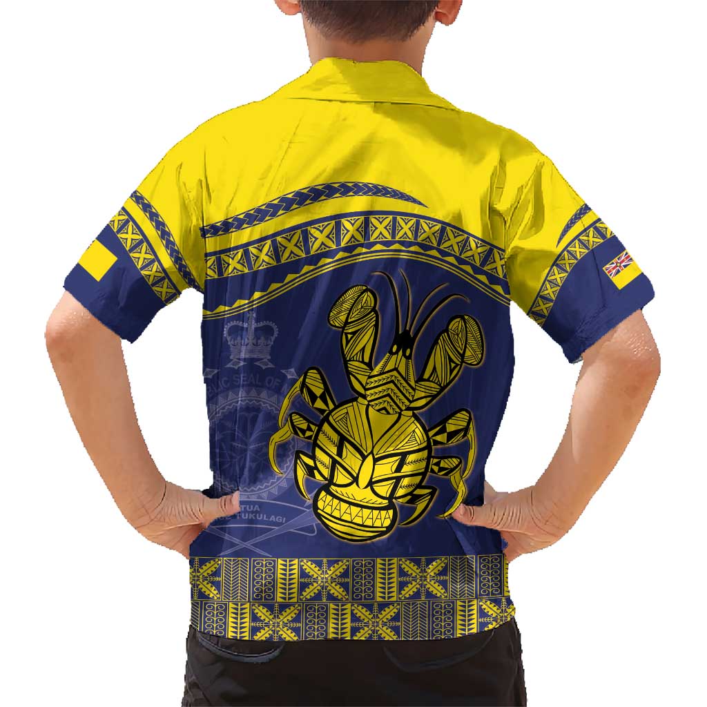 Niue Coconut Crab Kid Hawaiian Shirt Rock of Polynesia LT9 - Polynesian Pride