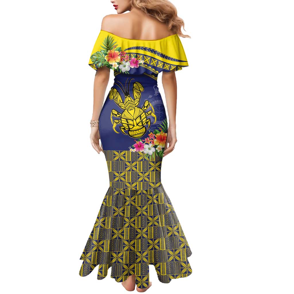 Niue Coconut Crab Mermaid Dress Rock of Polynesia
