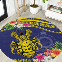Niue Coconut Crab Round Carpet Rock of Polynesia LT9 Gold - Polynesian Pride