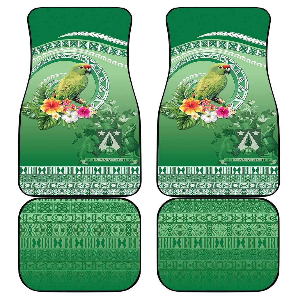 Norfolk Parakeet Tropical Car Mats Norfolk Island Tribal Pattern
