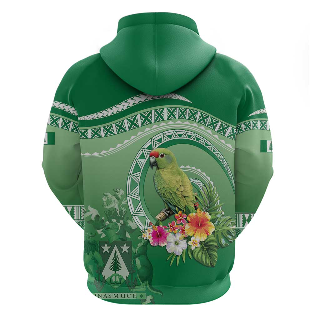 Norfolk Parakeet Tropical Hoodie Norfolk Island Tribal Pattern