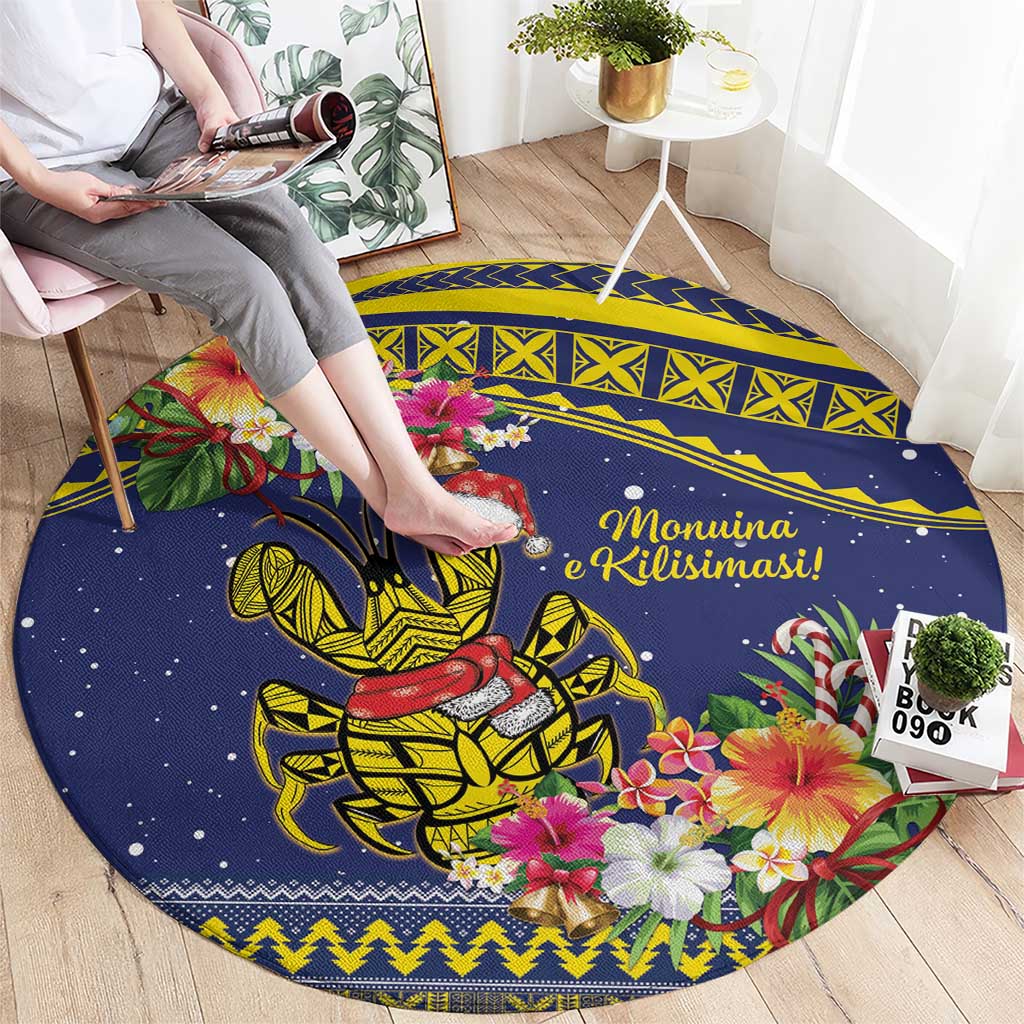 Monuina e Kilisimasi Niue Christmas Round Carpet Niuean Tribal Pattern LT9 - Polynesian Pride