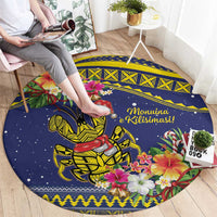 Monuina e Kilisimasi Niue Christmas Round Carpet Niuean Tribal Pattern LT9 - Polynesian Pride