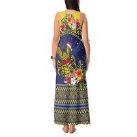 Monuina e Kilisimasi Niue Christmas Tank Maxi Dress Niuean Tribal Pattern
