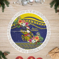 Monuina e Kilisimasi Niue Christmas Tree Skirt Niuean Tribal Pattern