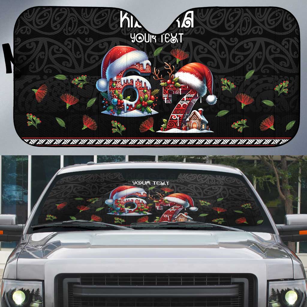 Aotearoa Six Seven Personalized Auto Sun Shade New Zealand Funny Christmas - Polynesian Pride