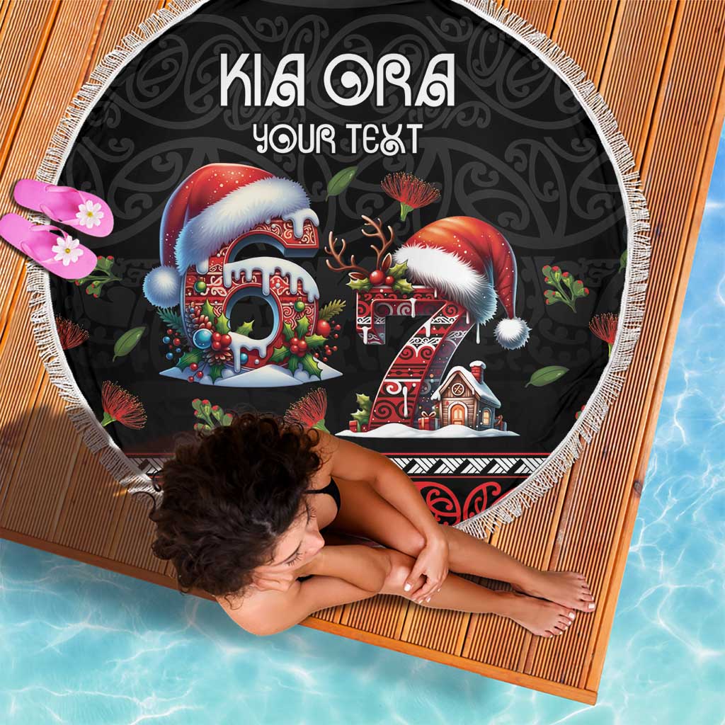 Aotearoa Six Seven Personalized Beach Blanket New Zealand Funny Christmas - Polynesian Pride