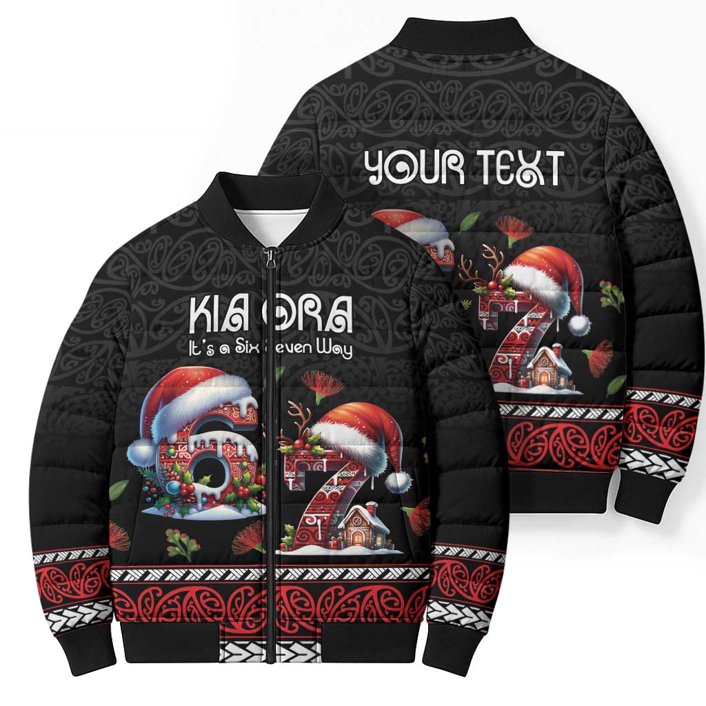 Aotearoa Six Seven Personalized Bomber Puffer Jacket New Zealand Funny Christmas LT9 - Polynesian Pride