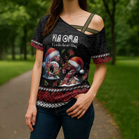 Aotearoa Six Seven Personalized Cross Shoulder Shirt New Zealand Funny Christmas - Polynesian Pride
