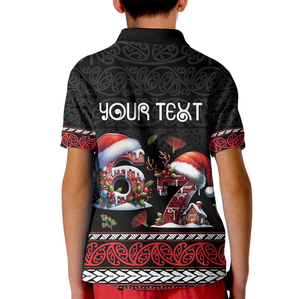 Aotearoa Six Seven Personalized Kid Polo Shirt New Zealand Funny Christmas - Polynesian Pride
