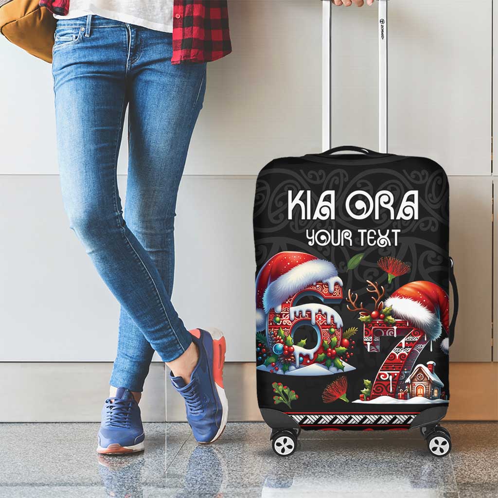 Aotearoa Six Seven Personalized Luggage Cover New Zealand Funny Christmas - Polynesian Pride
