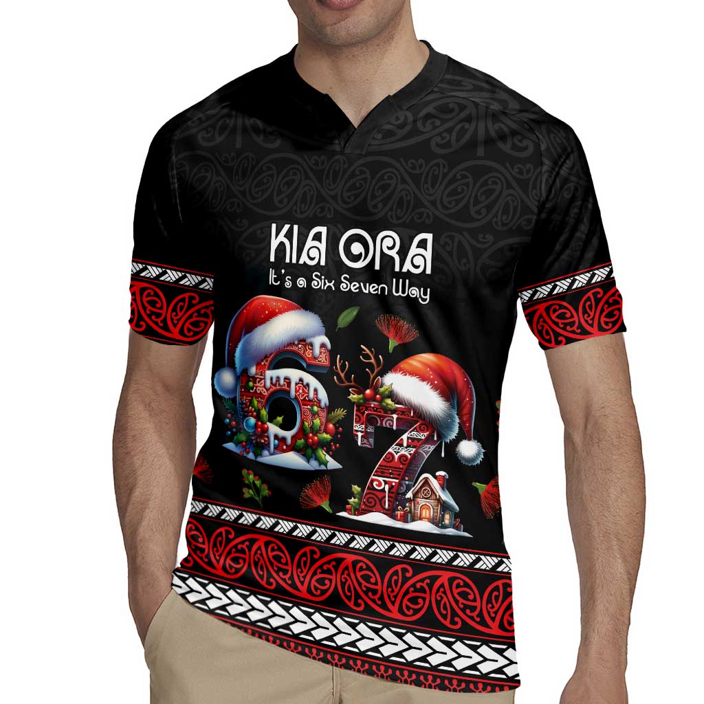 Aotearoa Six Seven Personalized Rugby Jersey New Zealand Funny Christmas - Polynesian Pride
