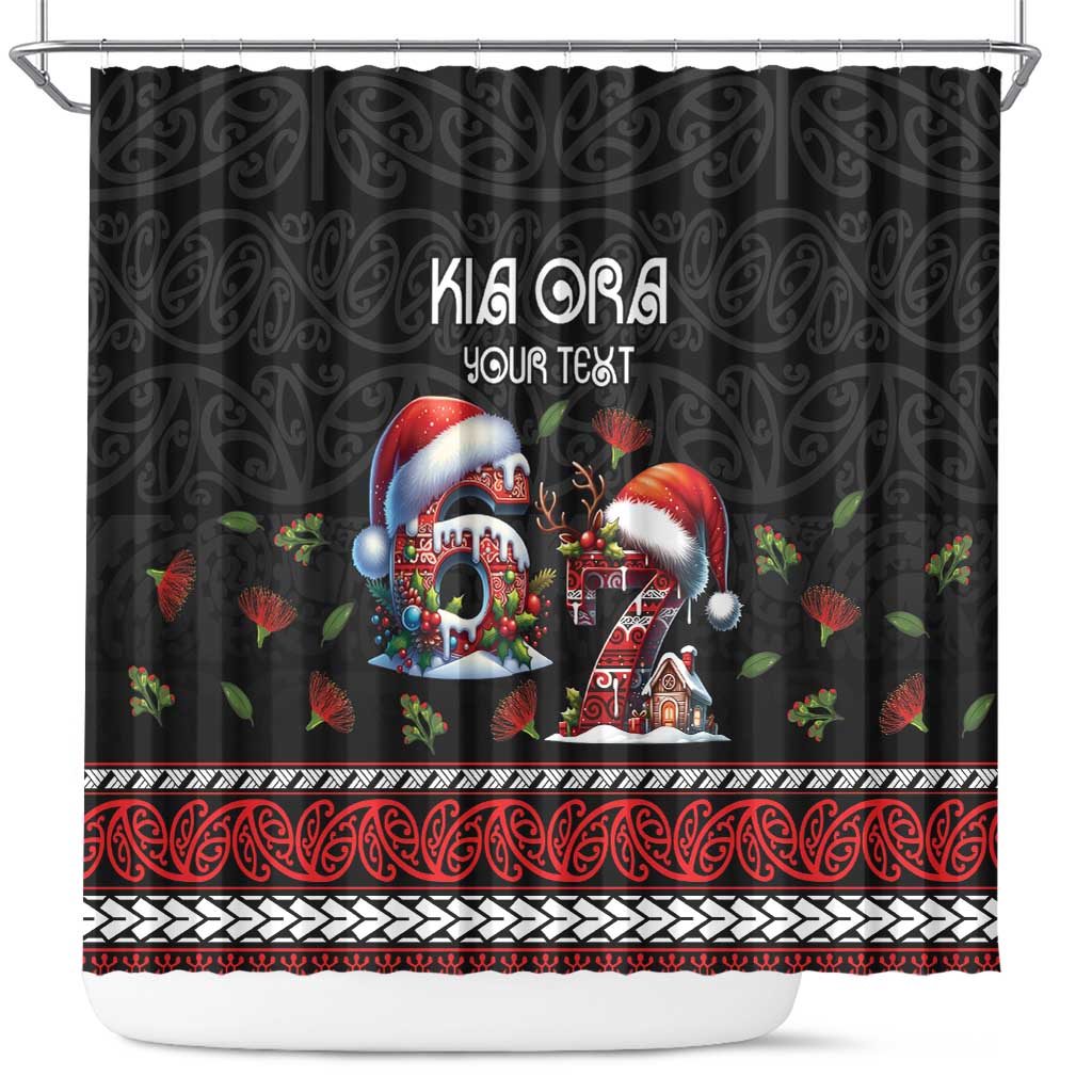 Aotearoa Six Seven Personalized Shower Curtain New Zealand Funny Christmas - Polynesian Pride