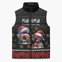 Aotearoa Six Seven Personalized Sleeveless Puffer Jacket New Zealand Funny Christmas LT9 Unisex Red - Polynesian Pride