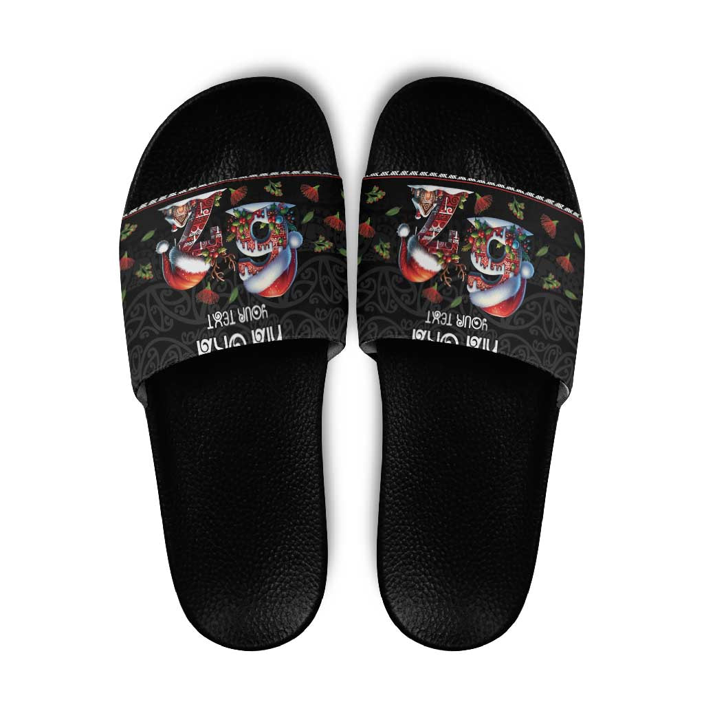 Aotearoa Six Seven Personalized Slide Sandals New Zealand Funny Christmas - Polynesian Pride