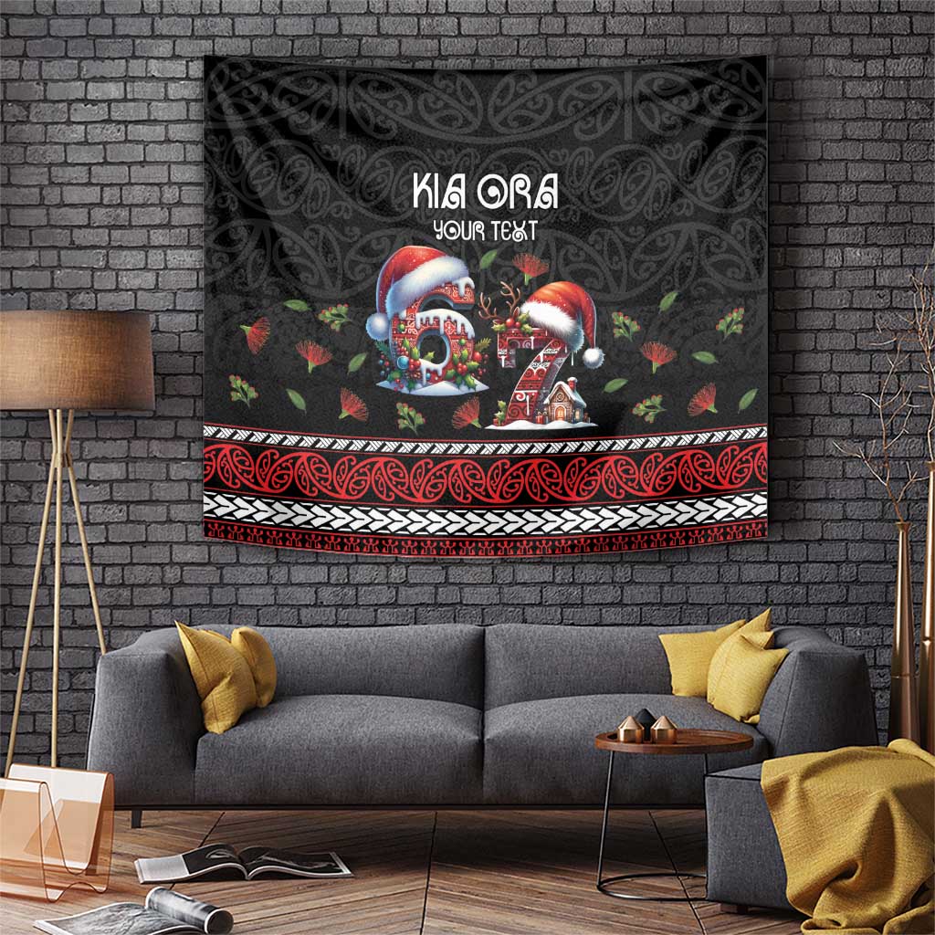 Aotearoa Six Seven Personalized Tapestry New Zealand Funny Christmas LT9 Red - Polynesian Pride