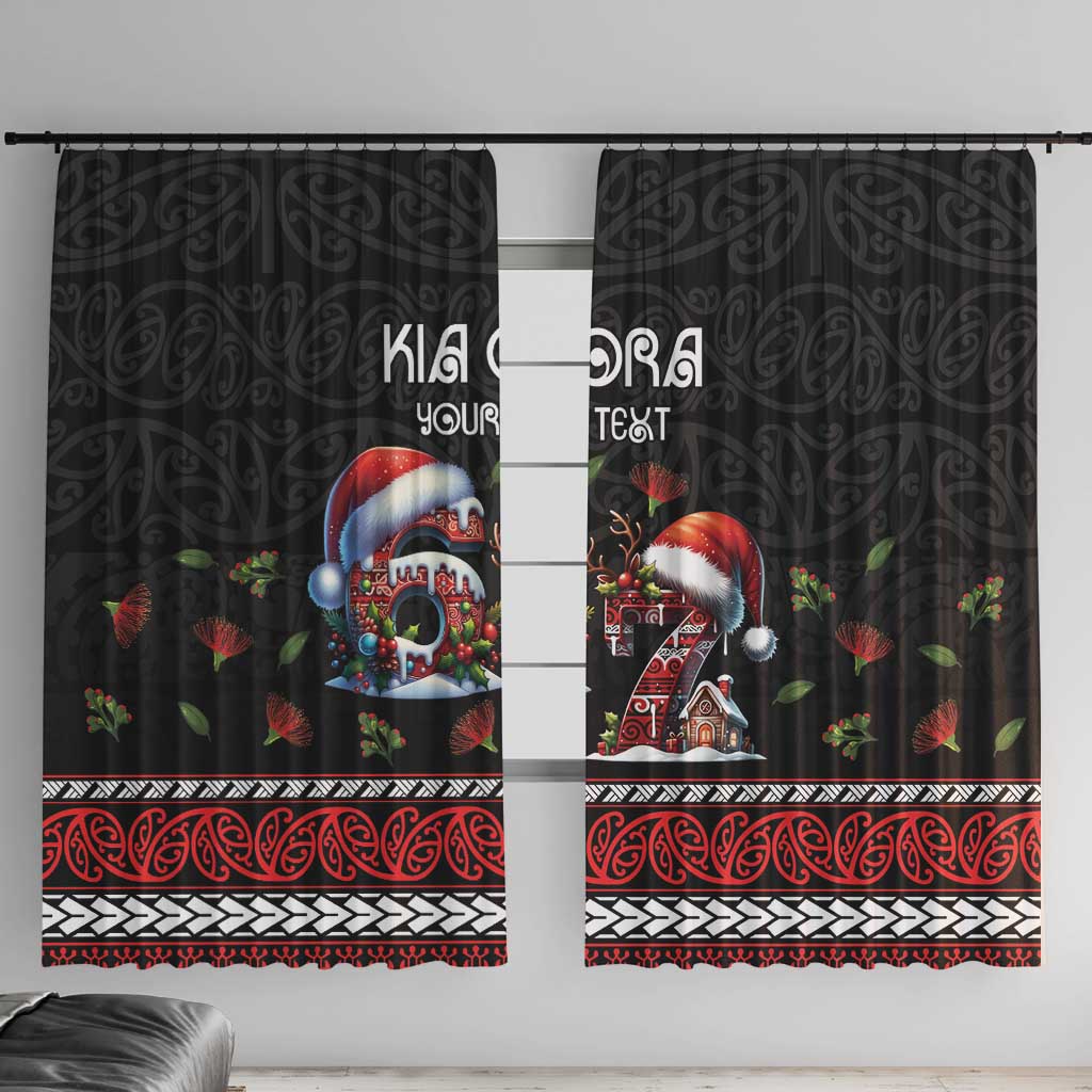 Aotearoa Six Seven Personalized Window Curtain New Zealand Funny Christmas - Polynesian Pride