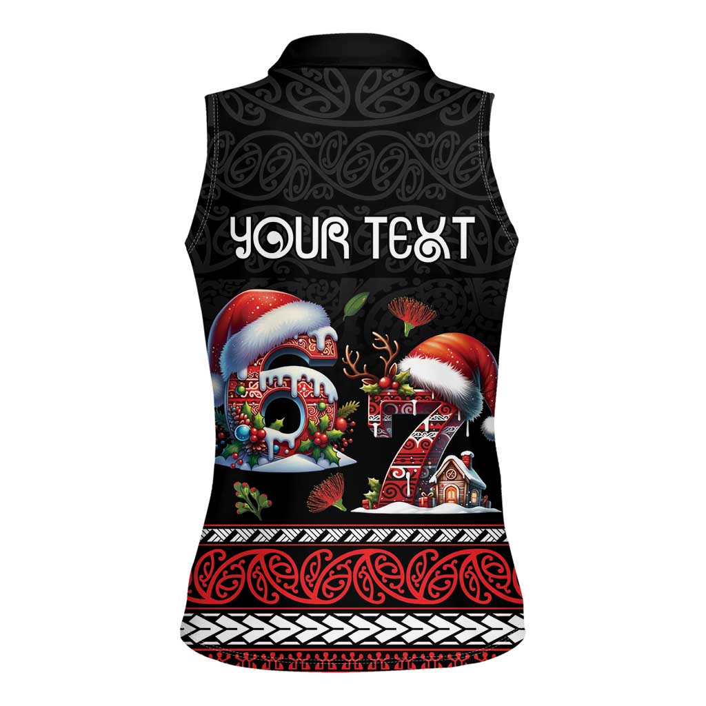 Aotearoa Six Seven Personalized Women Sleeveless Polo Shirt New Zealand Funny Christmas LT9 - Polynesian Pride