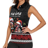 Aotearoa Six Seven Personalized Women Sleeveless Polo Shirt New Zealand Funny Christmas LT9 - Polynesian Pride