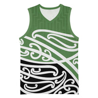Green Fern New Zealand Kowhai Ngutukak Basketball Jersey - Polynesian Pride