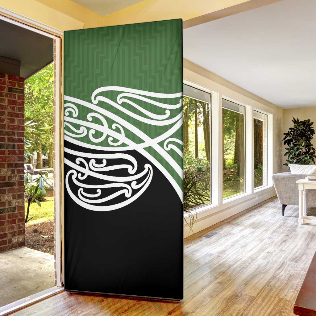Green Fern New Zealand Kowhai Ngutukak Door Cover - Polynesian Pride