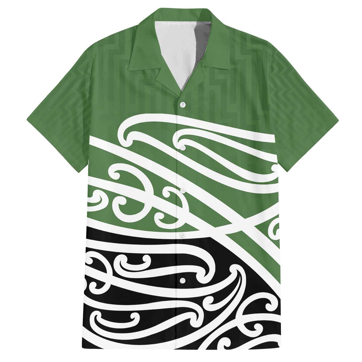 Green Fern New Zealand Kowhai Ngutukak Family Matching Off The Shoulder Long Sleeve Dress and Hawaiian Shirt - Polynesian Pride