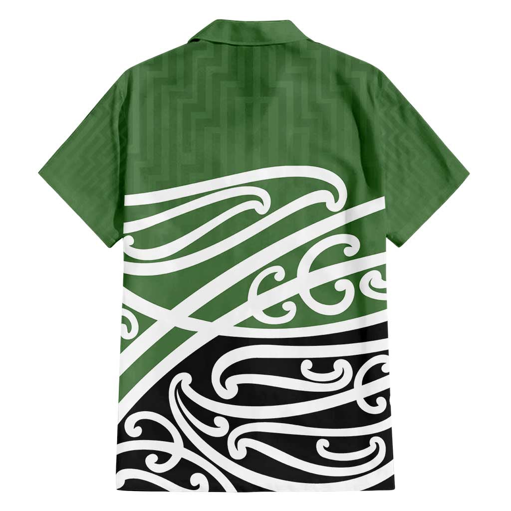 Green Fern New Zealand Kowhai Ngutukak Family Matching Summer Maxi Dress and Hawaiian Shirt - Polynesian Pride